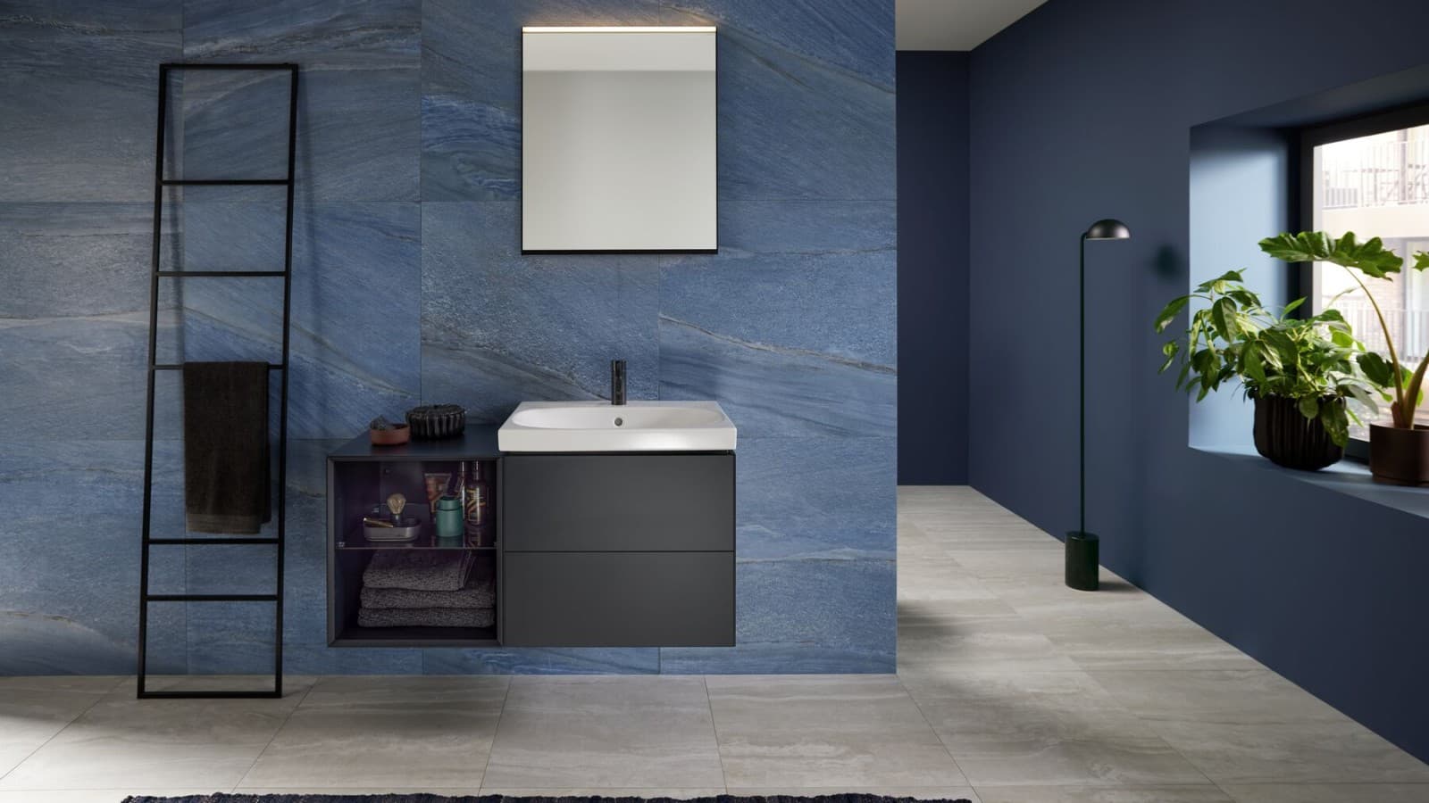 Blåt badeværelse Blåt badeværelse