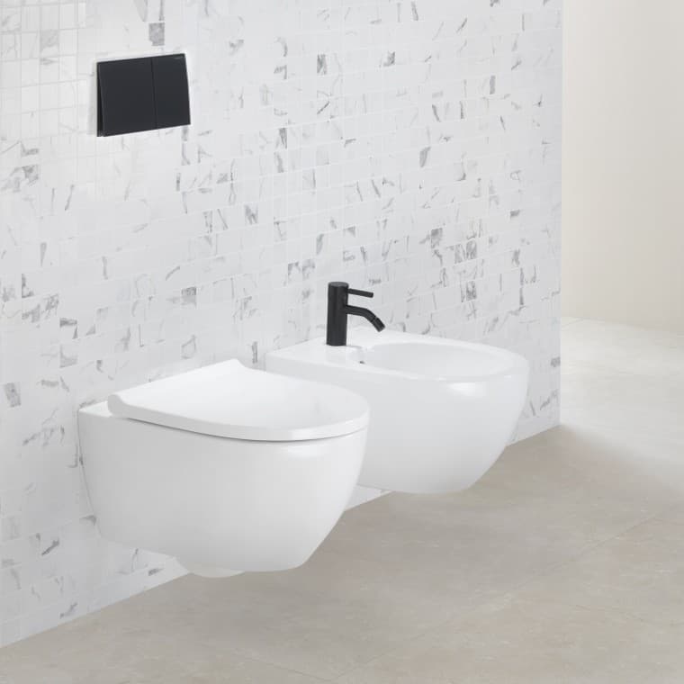 Geberit Acanto toilet og bidet Geberit Acanto toilet og bidet