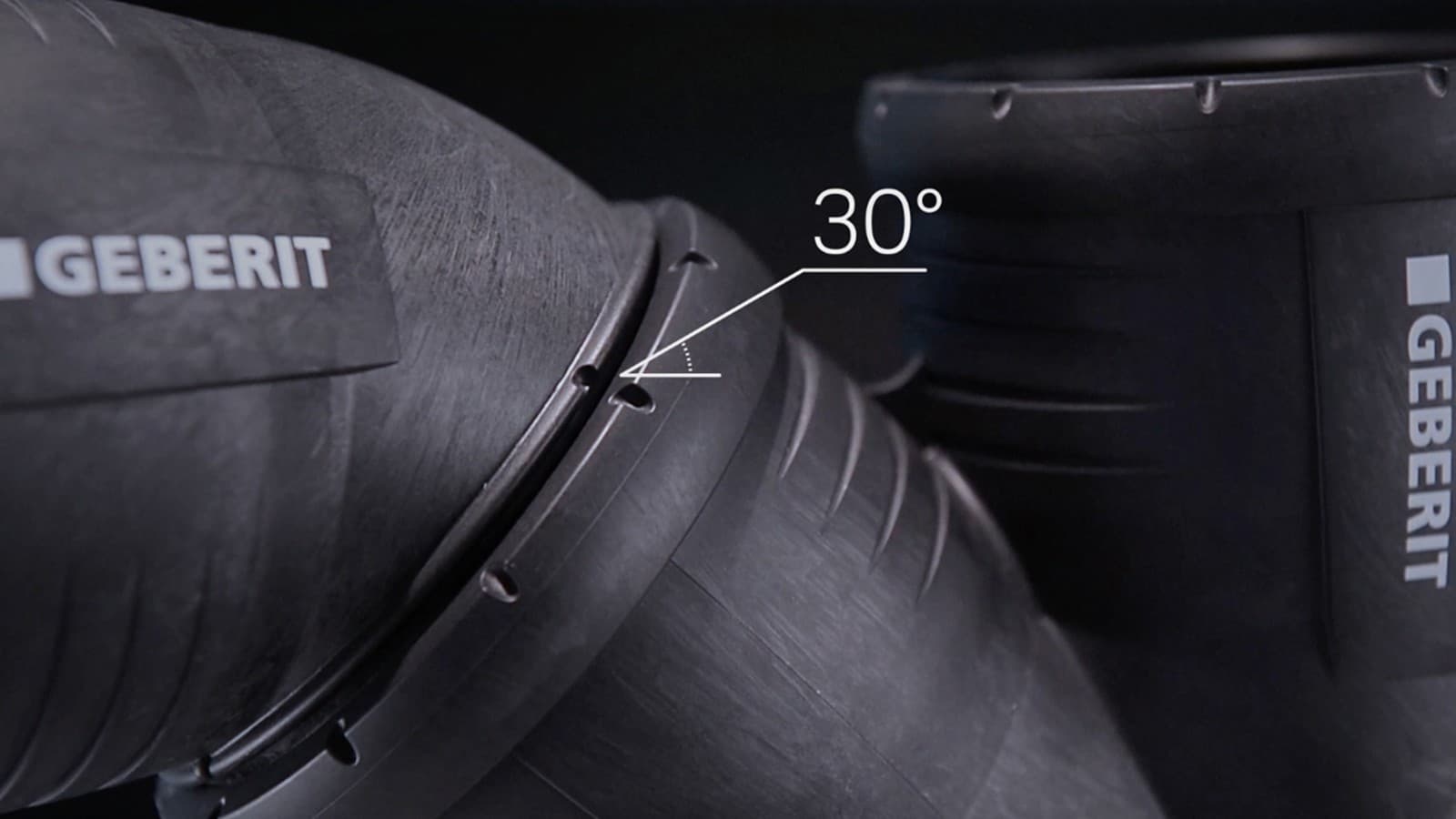 Tidsbesparende justering: 30°-markeringerne gør det muligt at justere fittings hurtigt og præcist. Tidsbesparende justering: 30°-markeringerne gør det muligt at justere fittings hurtigt og præcist.
