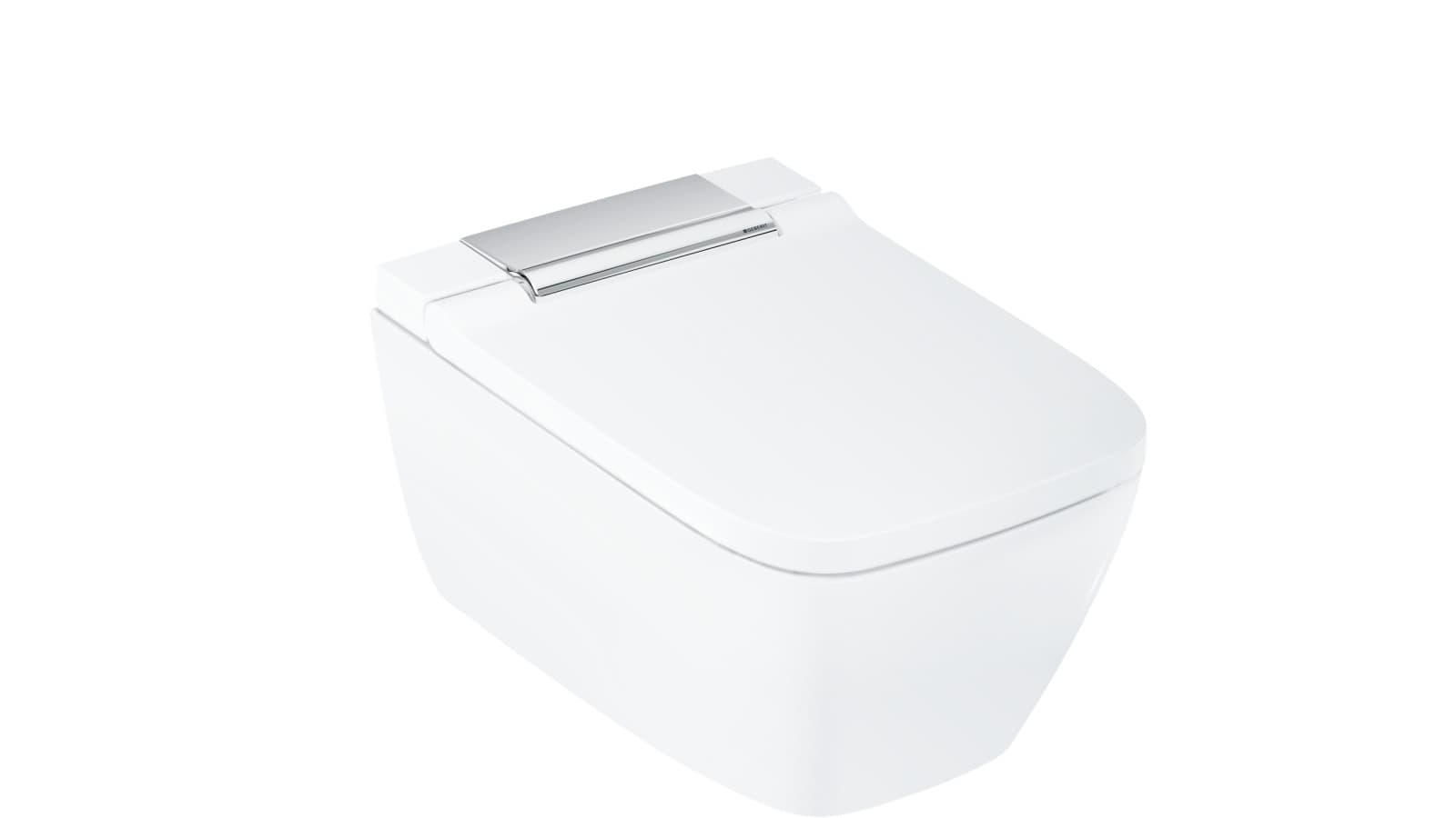 AquaClean Sela-Square med blankforkromet designafdækning AquaClean Sela-Square med blankforkromet designafdækning