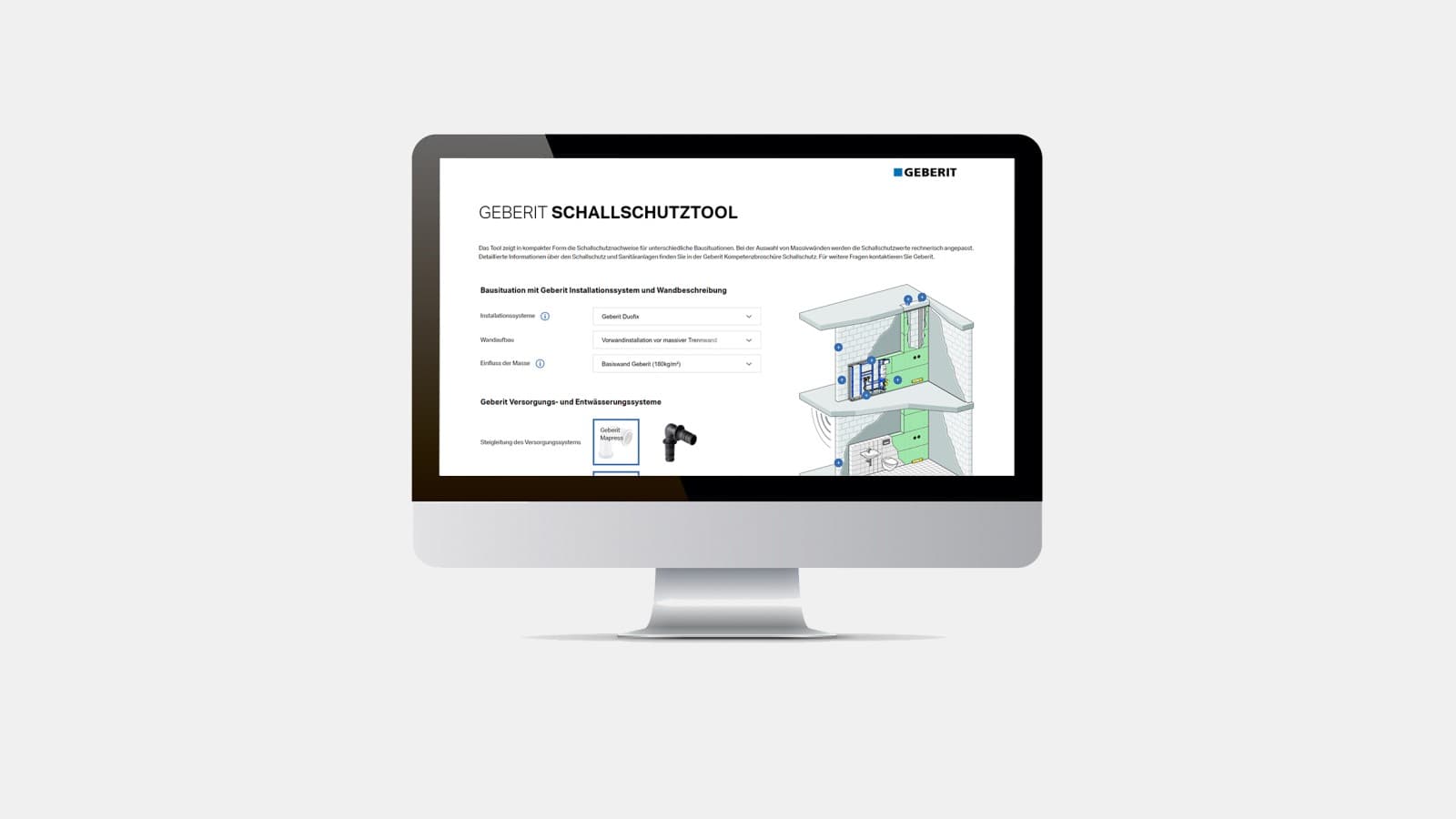 Geberits kompetenceværktøj til lydisolering Geberits kompetenceværktøj til lydisolering
