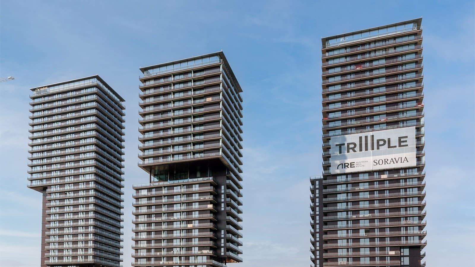 De tre tårne TrIIIple er i dialog med hinanden (© Soravia) De tre tårne TrIIIple er i dialog med hinanden (© Soravia)